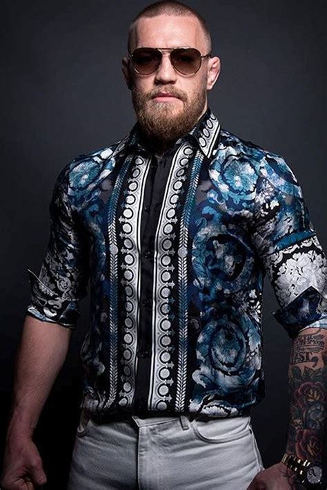 barocco gucci shirt blue mcgregor|Conor McGregor Outfits .